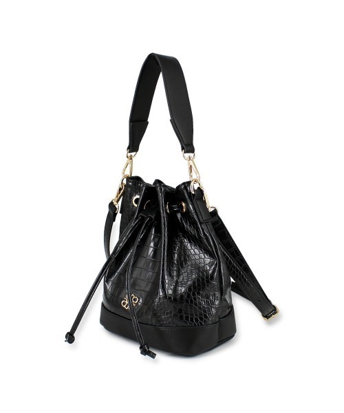 ROYAL PARTY（ロイヤルパーティー）の「ROYAL PARTY (ロイヤルパーティー) 巾着ショルダーバッグ クロコ RPT-B074（ショルダーバッグ・レディース・ベージュ/ブラック/グリーン・FREE）」の17枚目の写真