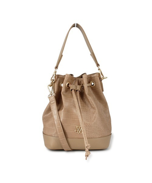 ROYAL PARTY（ロイヤルパーティー）の「ROYAL PARTY (ロイヤルパーティー) 巾着ショルダーバッグ クロコ RPT-B074（ショルダーバッグ・レディース・ベージュ/ブラック/グリーン・FREE）」の20枚目の写真