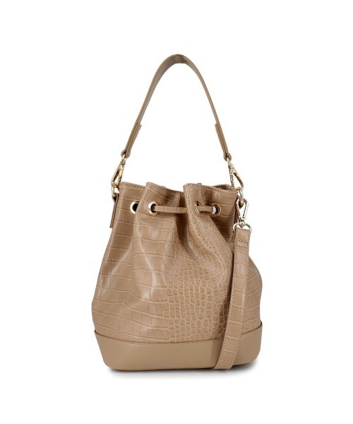 ROYAL PARTY（ロイヤルパーティー）の「ROYAL PARTY (ロイヤルパーティー) 巾着ショルダーバッグ クロコ RPT-B074（ショルダーバッグ・レディース・ベージュ/ブラック/グリーン・FREE）」の21枚目の写真