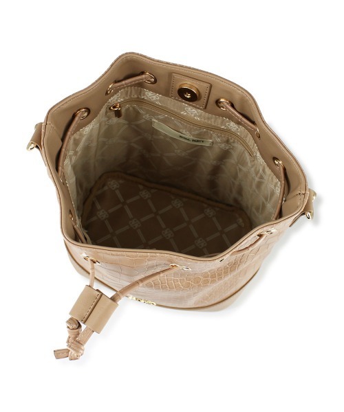 ROYAL PARTY（ロイヤルパーティー）の「ROYAL PARTY (ロイヤルパーティー) 巾着ショルダーバッグ クロコ RPT-B074（ショルダーバッグ・レディース・ベージュ/ブラック/グリーン・FREE）」の12枚目の写真