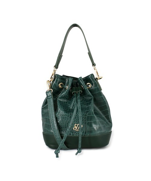 ROYAL PARTY（ロイヤルパーティー）の「ROYAL PARTY (ロイヤルパーティー) 巾着ショルダーバッグ クロコ RPT-B074（ショルダーバッグ・レディース・ベージュ/ブラック/グリーン・FREE）」の11枚目の写真