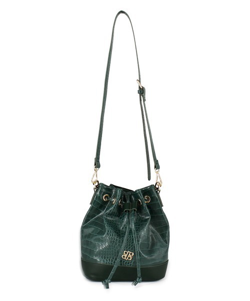 ROYAL PARTY（ロイヤルパーティー）の「ROYAL PARTY (ロイヤルパーティー) 巾着ショルダーバッグ クロコ RPT-B074（ショルダーバッグ・レディース・ベージュ/ブラック/グリーン・FREE）」の8枚目の写真