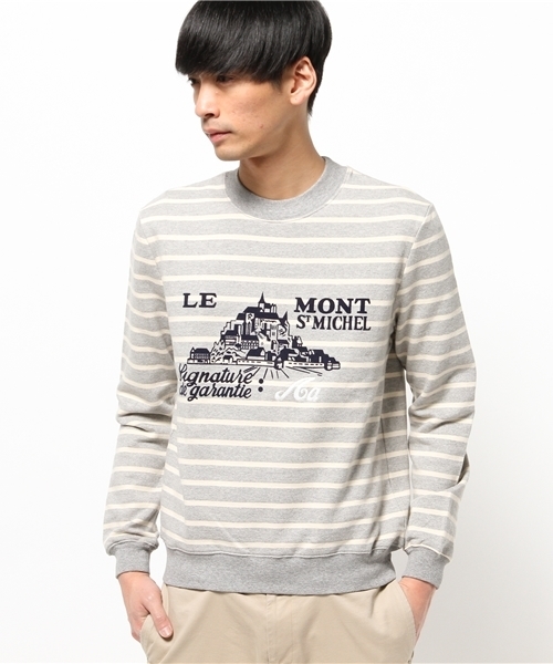 MONT SAINT Michel ロゴ スウェット アイボリー Le Mont Saint Michel（ルモンサンミッシェル）の「◎ LE MONT ST