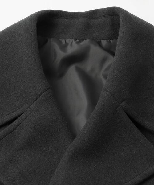 coen（コーエン）の「ジャージーメルトンビッグカラーPコート（ピーコート・レディース・ライム/ダークグレー/ベージュ・M/L）」の13枚目の写真