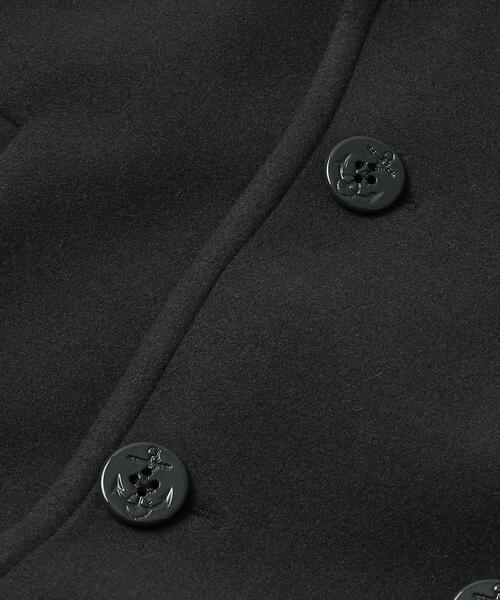 coen（コーエン）の「ジャージーメルトンビッグカラーPコート（ピーコート・レディース・ライム/ダークグレー/ベージュ・M/L）」の14枚目の写真