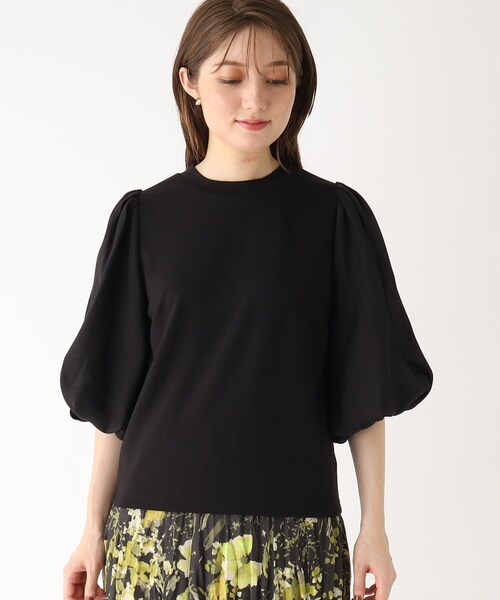 index（インデックス）の「◆オーガンジースリーブ ドッキングトップス【WEB限定サイズ】（Tシャツ/カットソー・レディース・ライトブルー/ブラック/ホワイト系・40/38/42/36）」の4枚目の写真