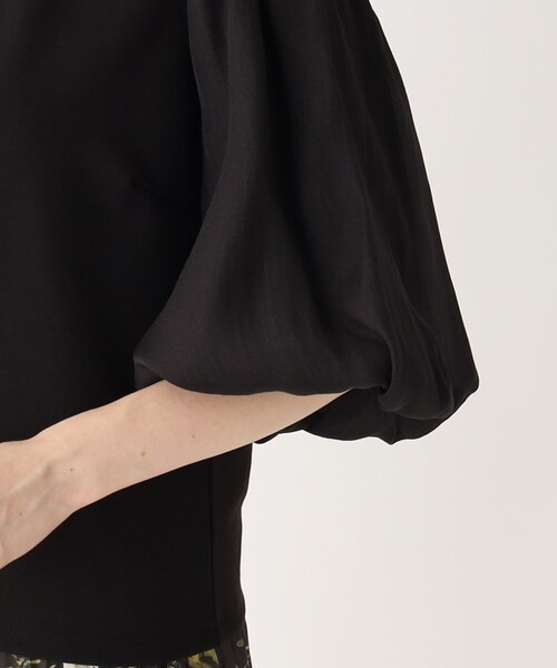 index（インデックス）の「◆オーガンジースリーブ ドッキングトップス【WEB限定サイズ】（Tシャツ/カットソー・レディース・ライトブルー/ブラック/ホワイト系・40/38/42/36）」の9枚目の写真