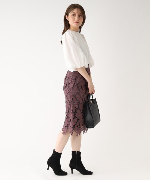 index（インデックス）の「◆オーガンジースリーブ ドッキングトップス【WEB限定サイズ】（Tシャツ/カットソー・レディース・ライトブルー/ブラック/ホワイト系・40/38/42/36）」の14枚目の写真