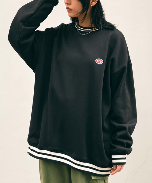 SPOC STORE（スポックストア）の「【SPOC STORE】リブラインオーバーサイズスウェット（スウェット・メンズ・ブルーグリーン/ブラック/ブルー・M/L）」の6枚目の写真