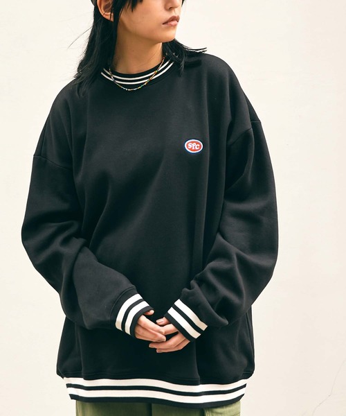 SPOC STORE（スポックストア）の「【SPOC STORE】リブラインオーバーサイズスウェット（スウェット・メンズ・ブルーグリーン/ブラック/ブルー・M/L）」の11枚目の写真