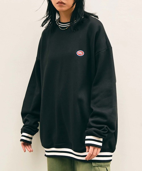 SPOC STORE（スポックストア）の「【SPOC STORE】リブラインオーバーサイズスウェット（スウェット・メンズ・ブルーグリーン/ブラック/ブルー・M/L）」の4枚目の写真