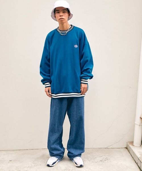 SPOC STORE（スポックストア）の「【SPOC STORE】リブラインオーバーサイズスウェット（スウェット・メンズ・ブルーグリーン/ブラック/ブルー・M/L）」の17枚目の写真