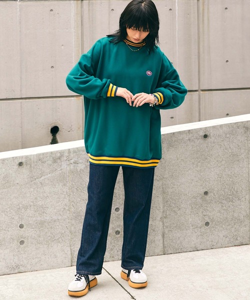 SPOC STORE（スポックストア）の「【SPOC STORE】リブラインオーバーサイズスウェット（スウェット・メンズ・ブルーグリーン/ブラック/ブルー・M/L）」の20枚目の写真