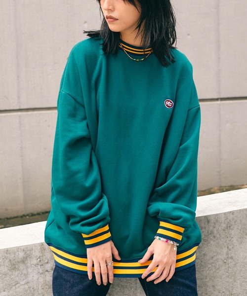 SPOC STORE（スポックストア）の「【SPOC STORE】リブラインオーバーサイズスウェット（スウェット・メンズ・ブルーグリーン/ブラック/ブルー・M/L）」の15枚目の写真