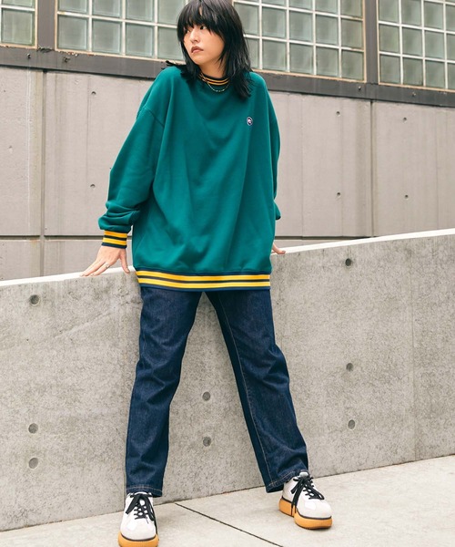 SPOC STORE（スポックストア）の「【SPOC STORE】リブラインオーバーサイズスウェット（スウェット・メンズ・ブルーグリーン/ブラック/ブルー・M/L）」の18枚目の写真