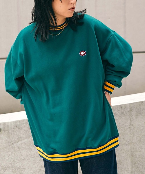 SPOC STORE（スポックストア）の「【SPOC STORE】リブラインオーバーサイズスウェット（スウェット・メンズ・ブルーグリーン/ブラック/ブルー・M/L）」の13枚目の写真