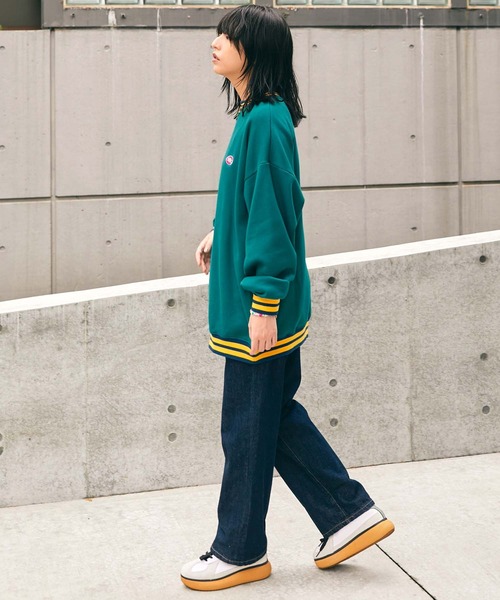 SPOC STORE（スポックストア）の「【SPOC STORE】リブラインオーバーサイズスウェット（スウェット・メンズ・ブルーグリーン/ブラック/ブルー・M/L）」の10枚目の写真