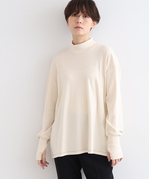 INDIVI(インディヴィ)の「【LIFE】オーガニックハイネックトップス(Tシャツ/カットソー・レディース・ナチュラル・38)」の1枚目の写真