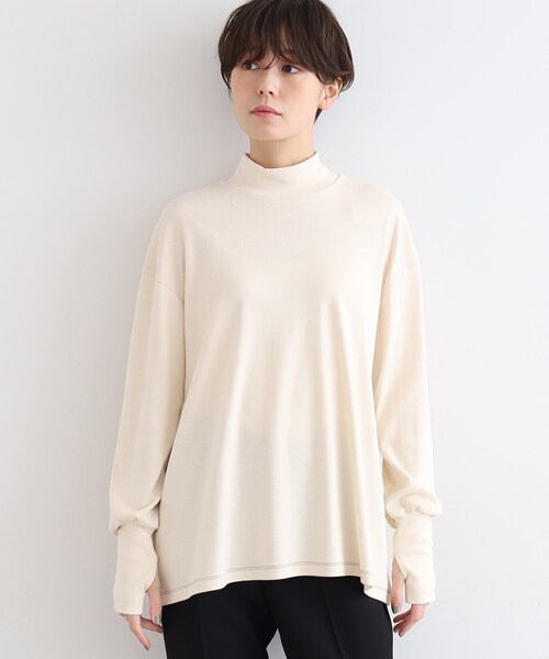INDIVI(インディヴィ)の「【LIFE】オーガニックハイネックトップス(Tシャツ/カットソー・レディース・ナチュラル・38)」の12枚目の写真
