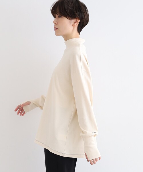 INDIVI(インディヴィ)の「【LIFE】オーガニックハイネックトップス(Tシャツ/カットソー・レディース・ナチュラル・38)」の6枚目の写真