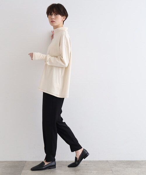 INDIVI(インディヴィ)の「【LIFE】オーガニックハイネックトップス(Tシャツ/カットソー・レディース・ナチュラル・38)」の3枚目の写真