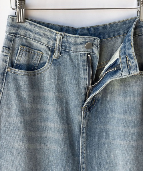 me+em select(ミームセレクト)の「【 選べる4size/2color 】センタースリットハイウエストウォッシュデニムスカート(デニムスカート・レディース・ライトブルー/ブラック・SMALL/MEDIUM/LARGE/X-LARGE)」の22枚目の写真