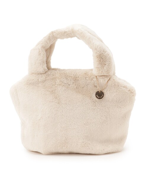 SHOO・LA・RUE（シューラルー）の「◆フェイクファートート（トートバッグ・レディース・ブラウン系1/ダークグレー/サンドベージュ/ライトグリーン/アイボリー/グレー・00）」の7枚目の写真