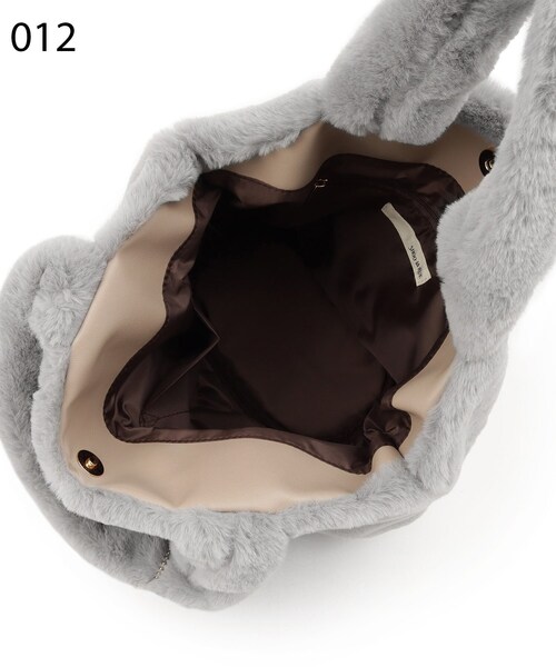 SHOO・LA・RUE（シューラルー）の「◆フェイクファートート（トートバッグ・レディース・ブラウン系1/ダークグレー/サンドベージュ/ライトグリーン/アイボリー/グレー・00）」の11枚目の写真