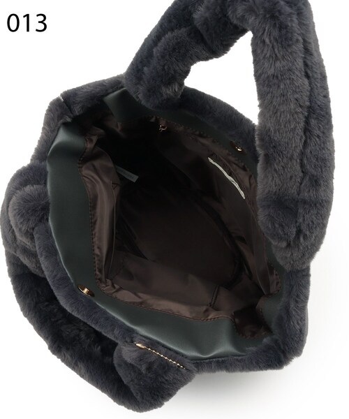 SHOO・LA・RUE（シューラルー）の「◆フェイクファートート（トートバッグ・レディース・ブラウン系1/ダークグレー/サンドベージュ/ライトグリーン/アイボリー/グレー・00）」の15枚目の写真