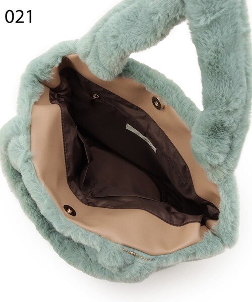 SHOO・LA・RUE（シューラルー）の「◆フェイクファートート（トートバッグ・レディース・ブラウン系1/ダークグレー/サンドベージュ/ライトグリーン/アイボリー/グレー・00）」の18枚目の写真