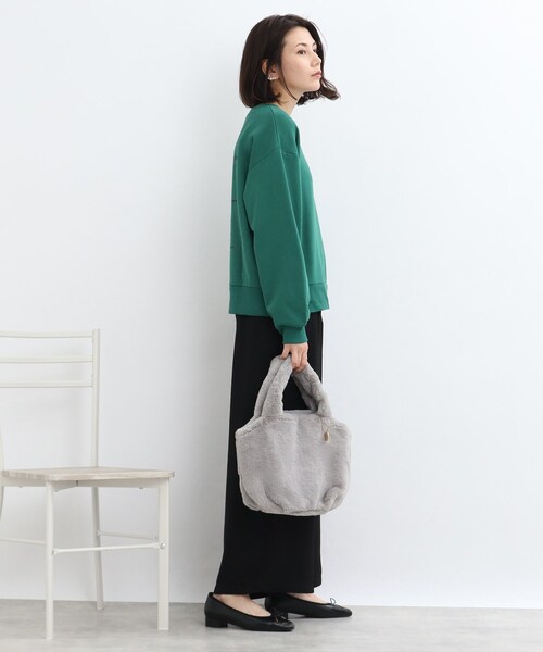 SHOO・LA・RUE（シューラルー）の「◆フェイクファートート（トートバッグ・レディース・ブラウン系1/ダークグレー/サンドベージュ/ライトグリーン/アイボリー/グレー・00）」の13枚目の写真