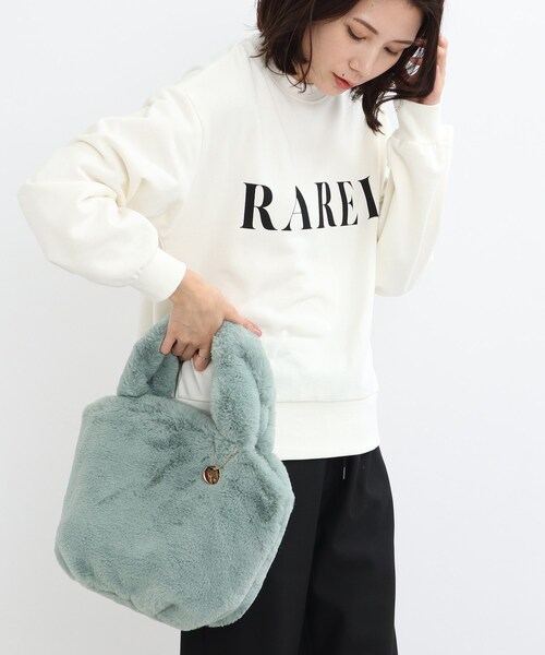 SHOO・LA・RUE（シューラルー）の「◆フェイクファートート（トートバッグ・レディース・ブラウン系1/ダークグレー/サンドベージュ/ライトグリーン/アイボリー/グレー・00）」の10枚目の写真