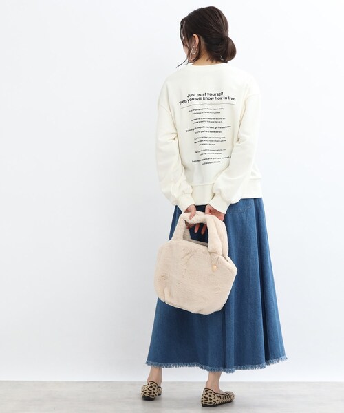 SHOO・LA・RUE（シューラルー）の「◆フェイクファートート（トートバッグ・レディース・ブラウン系1/ダークグレー/サンドベージュ/ライトグリーン/アイボリー/グレー・00）」の14枚目の写真