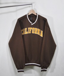 おしゃれスタ（オシャレスタ）の「裏起毛リブラインVネックロゴスウェット【IR】（スウェット・メンズ）」