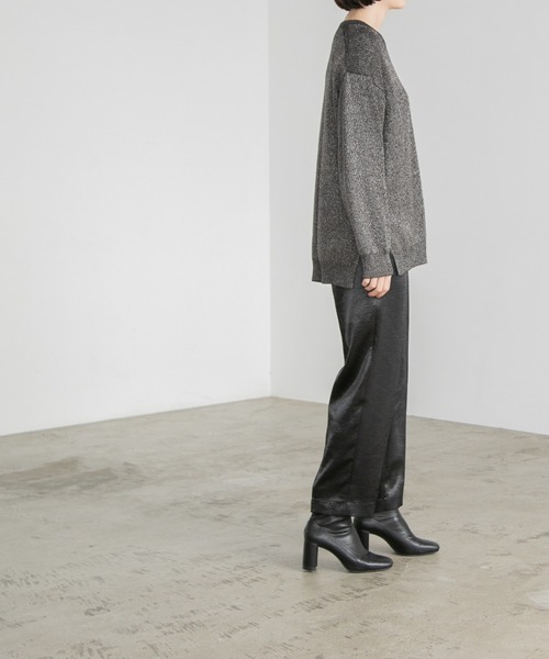 yuw（ユウ）の「サテンテーパードパンツ　165773（その他パンツ・レディース・ブラック/シルバー/グリーン・MEDIUM/LARGE）」の20枚目の写真