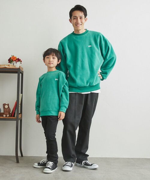 coen（コーエン）の「FreeSpeech(フリースピーチ)別注ラグランクルーネックフリース（スウェット・キッズ・ケリー/ブラック・130/120/150/110/100/140）」の13枚目の写真