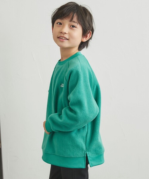 coen（コーエン）の「FreeSpeech(フリースピーチ)別注ラグランクルーネックフリース（スウェット・キッズ・ケリー/ブラック・130/120/150/110/100/140）」の11枚目の写真