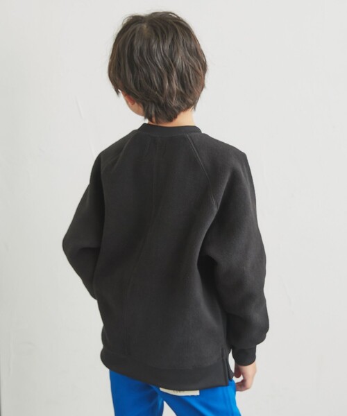coen（コーエン）の「FreeSpeech(フリースピーチ)別注ラグランクルーネックフリース（スウェット・キッズ・ケリー/ブラック・130/120/150/110/100/140）」の7枚目の写真