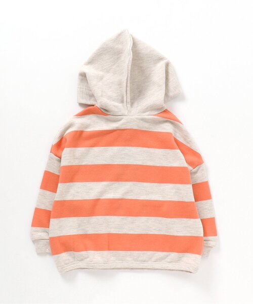 BREEZE（ブリーズ）の「ボーダーパーカー（パーカー・キッズ・ブラック/オレンジ・120/100/90/80/130/110/140）」の11枚目の写真