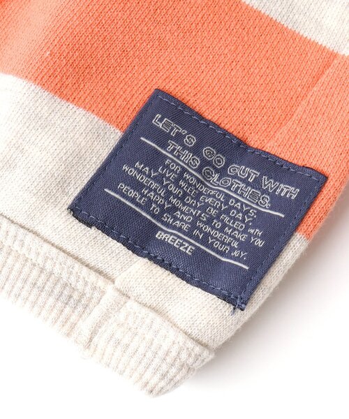 BREEZE（ブリーズ）の「ボーダーパーカー（パーカー・キッズ・ブラック/オレンジ・120/100/90/80/130/110/140）」の6枚目の写真