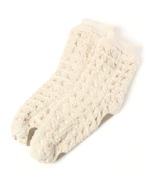 studio CLIP（スタディオクリップ）の「ワッフルボアルームソックス（ソックス/靴下・レディース・ブラウン/ベージュ・FREE）」の2枚目の写真