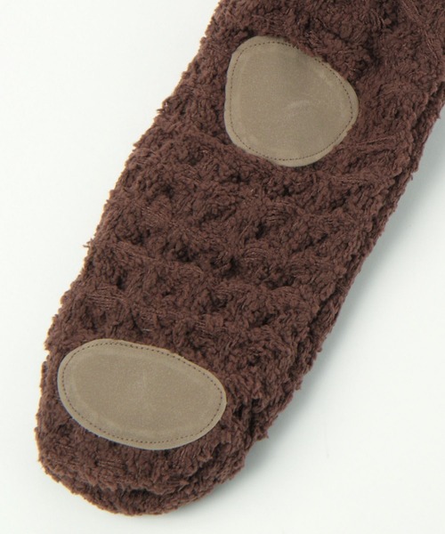 studio CLIP（スタディオクリップ）の「ワッフルボアルームソックス（ソックス/靴下・レディース・ブラウン/ベージュ・FREE）」の4枚目の写真