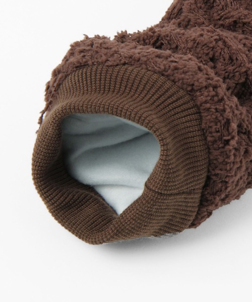 studio CLIP（スタディオクリップ）の「ワッフルボアルームソックス（ソックス/靴下・レディース・ブラウン/ベージュ・FREE）」の5枚目の写真