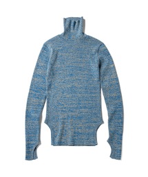 little $uzie | Wool Cotton Rib Curve Hem Turtle(ニット/セーター)
