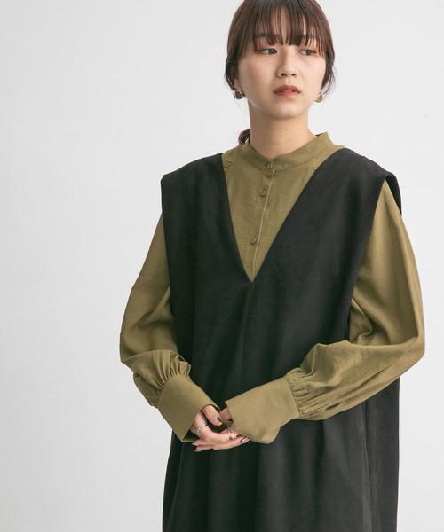 KBF（ケイビーエフ）の「ギャザースリーブトップス（シャツ/ブラウス・レディース・ブラック/カーキ/アイボリー・ONE）」の3枚目の写真