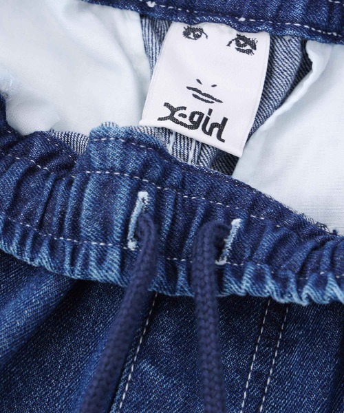 X-girl（エックスガール）の「DENIM EASY PANTS（デニムパンツ・レディース・インディゴブルー・S/M/XS）」の10枚目の写真