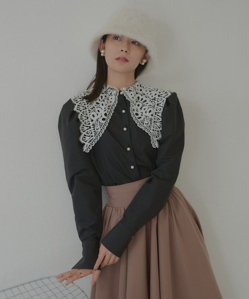 VIOLETTA（ヴィオレッタ）の「レースカラーブラウス（シャツ