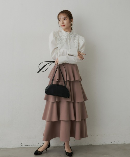 ブラウス シャツ 「VIOLETTEROOM」collarsleeves レディース BONLECILL noir ブラウス シャツ 「BONLECILL noir」2wayサテン