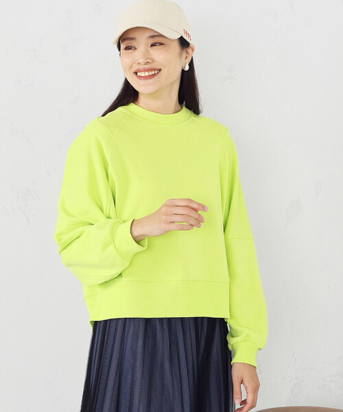 COMME CA ISM(コムサイズム)の「裏毛 トレーナー(スウェット・レディース・イエロー×グリーン/ベージュ/アイボリー/ブラック・MEDIUM/LARGE)」の21枚目の写真
