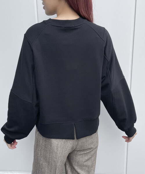 COMME CA ISM(コムサイズム)の「裏毛 トレーナー(スウェット・レディース・イエロー×グリーン/ベージュ/アイボリー/ブラック・MEDIUM/LARGE)」の8枚目の写真